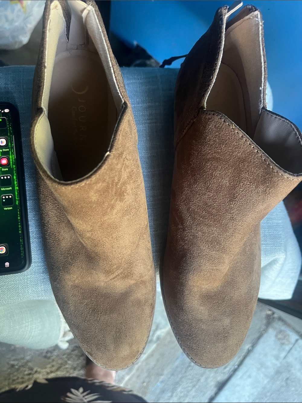 Journee Collection Tan Suede women Boots